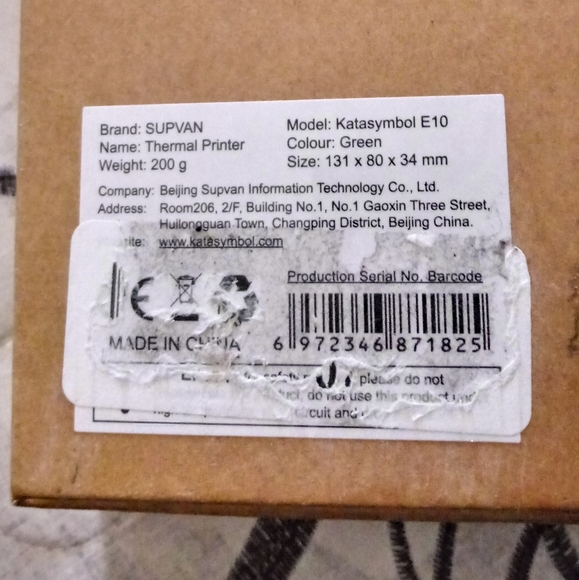 Kata Symbol E 10 by Supvan Label Maker/Green/Size: 131×80×34 MM - Picture 3 of 6